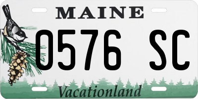 ME license plate 0576SC