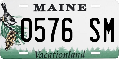 ME license plate 0576SM