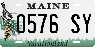 ME license plate 0576SY