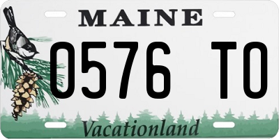 ME license plate 0576TO