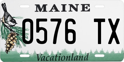 ME license plate 0576TX
