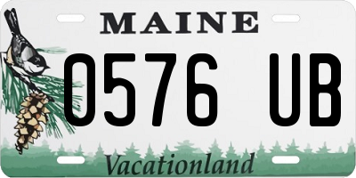 ME license plate 0576UB