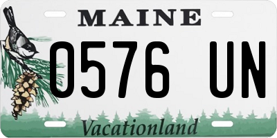 ME license plate 0576UN
