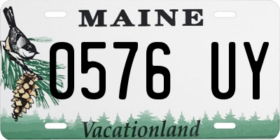ME license plate 0576UY