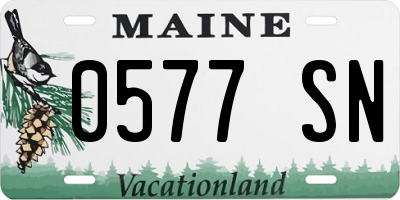 ME license plate 0577SN