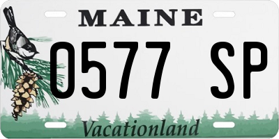 ME license plate 0577SP