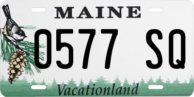 ME license plate 0577SQ