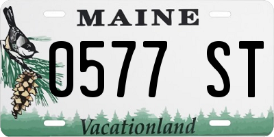 ME license plate 0577ST