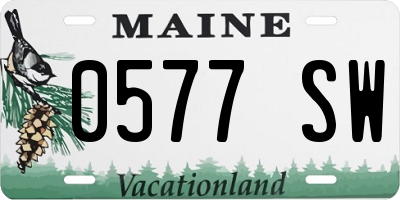 ME license plate 0577SW