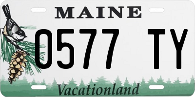 ME license plate 0577TY