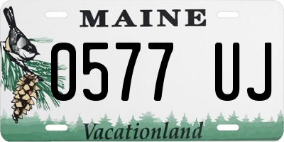 ME license plate 0577UJ