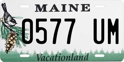 ME license plate 0577UM