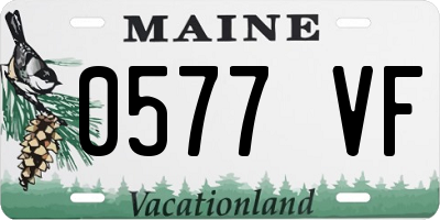 ME license plate 0577VF