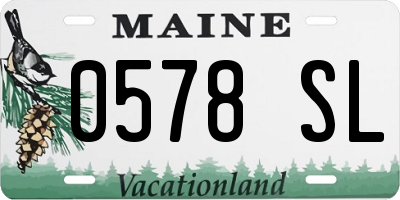 ME license plate 0578SL