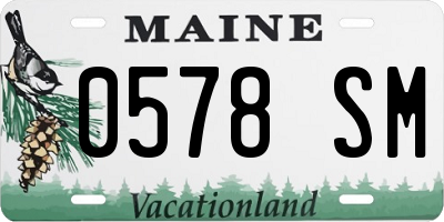 ME license plate 0578SM