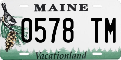 ME license plate 0578TM