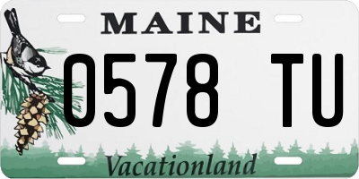 ME license plate 0578TU