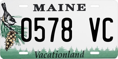ME license plate 0578VC