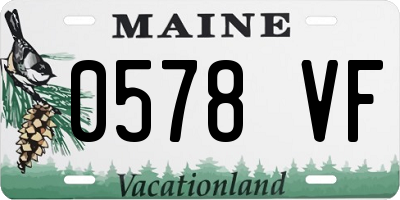 ME license plate 0578VF