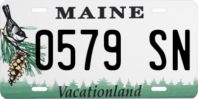ME license plate 0579SN