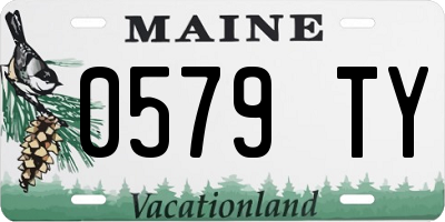 ME license plate 0579TY