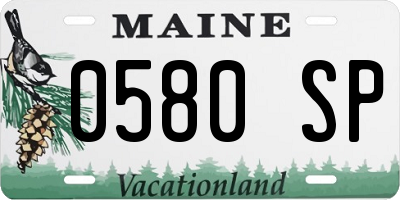 ME license plate 0580SP