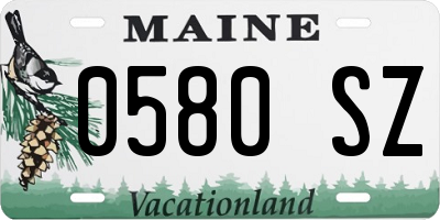 ME license plate 0580SZ