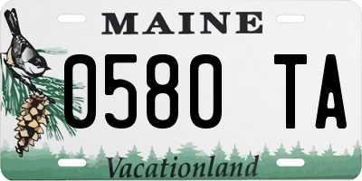 ME license plate 0580TA