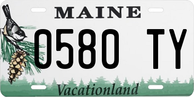 ME license plate 0580TY