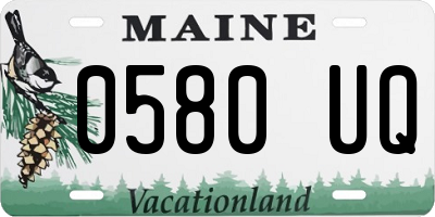 ME license plate 0580UQ
