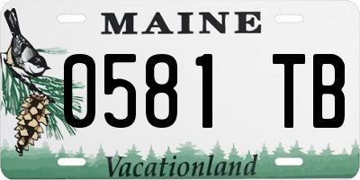 ME license plate 0581TB