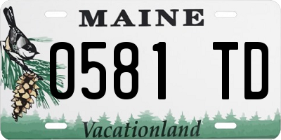 ME license plate 0581TD