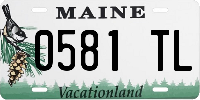 ME license plate 0581TL