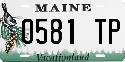 ME license plate 0581TP