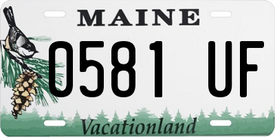 ME license plate 0581UF