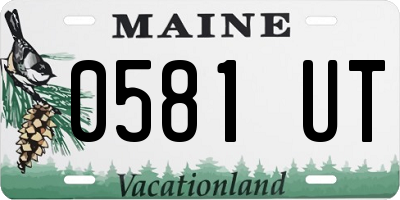 ME license plate 0581UT