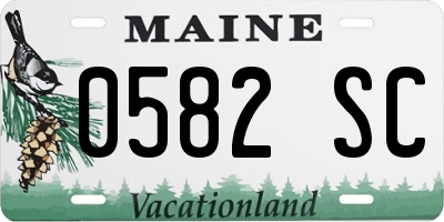 ME license plate 0582SC