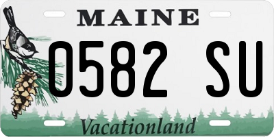 ME license plate 0582SU