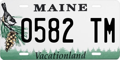 ME license plate 0582TM
