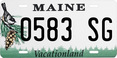 ME license plate 0583SG