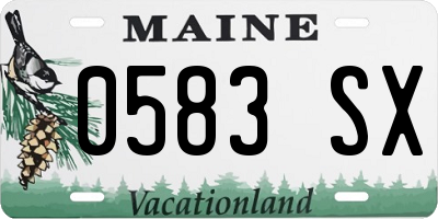 ME license plate 0583SX