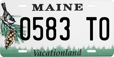 ME license plate 0583TO