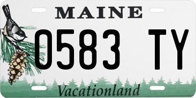 ME license plate 0583TY