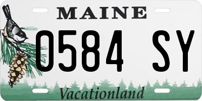 ME license plate 0584SY