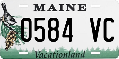 ME license plate 0584VC