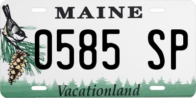 ME license plate 0585SP