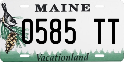 ME license plate 0585TT