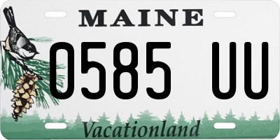 ME license plate 0585UU