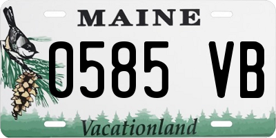 ME license plate 0585VB