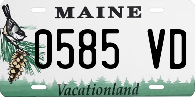 ME license plate 0585VD